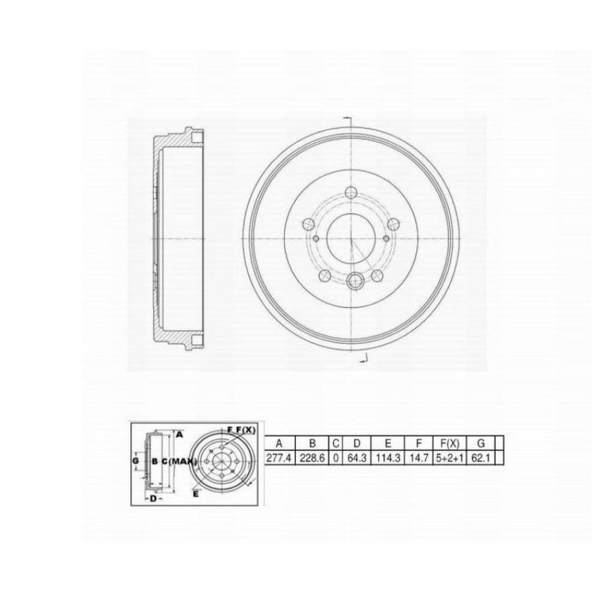 Winhere 666451 Brake Drum