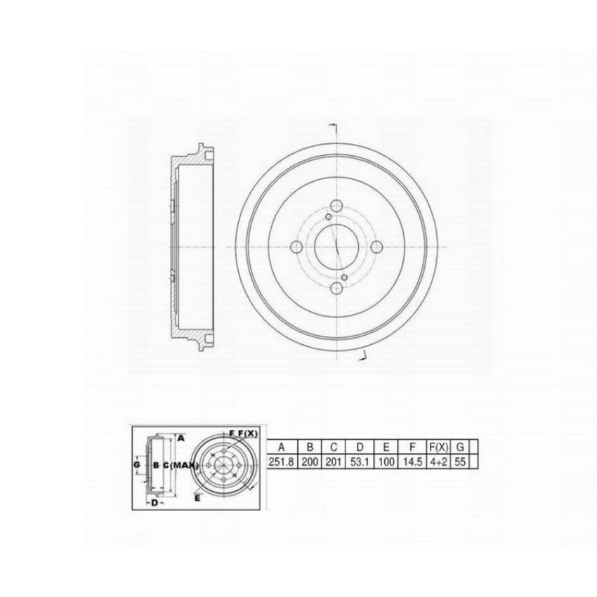Winhere 666629 Brake Drum