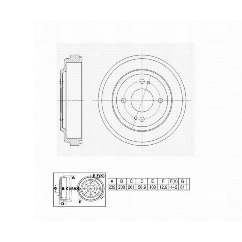 Winhere 666663 Brake Drum
