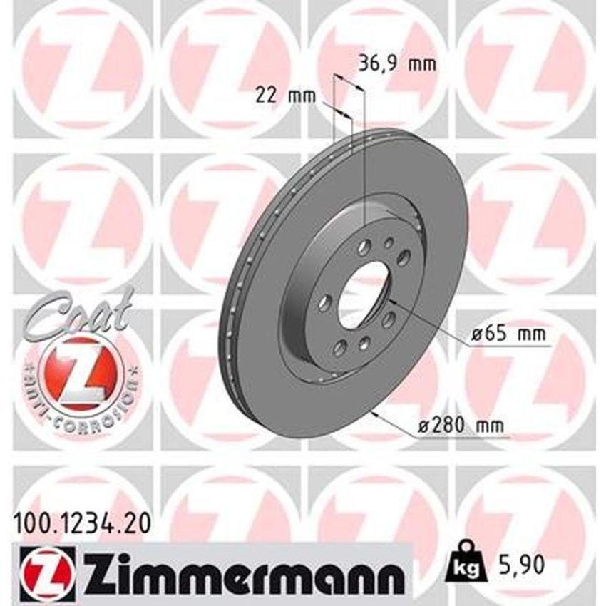 ZIMMERMANN 100.1234.20 COAT Z Pack of 2