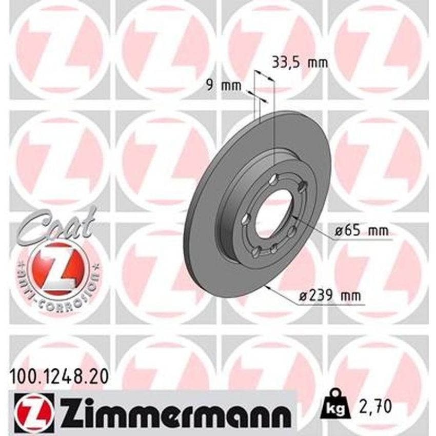 ZIMMERMANN 100.1248.20 COAT Z Pack of 2