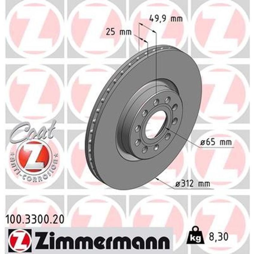 ZIMMERMANN 100.3300.20 COAT Z Pack of 2