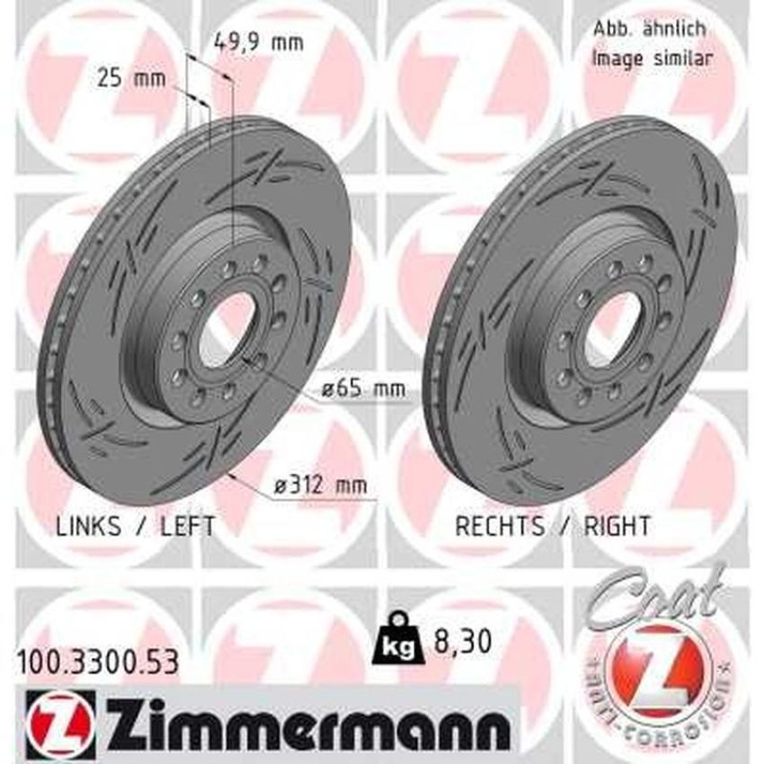 ZIMMERMANN 100.3300.53 BLACK Z Pack of 2