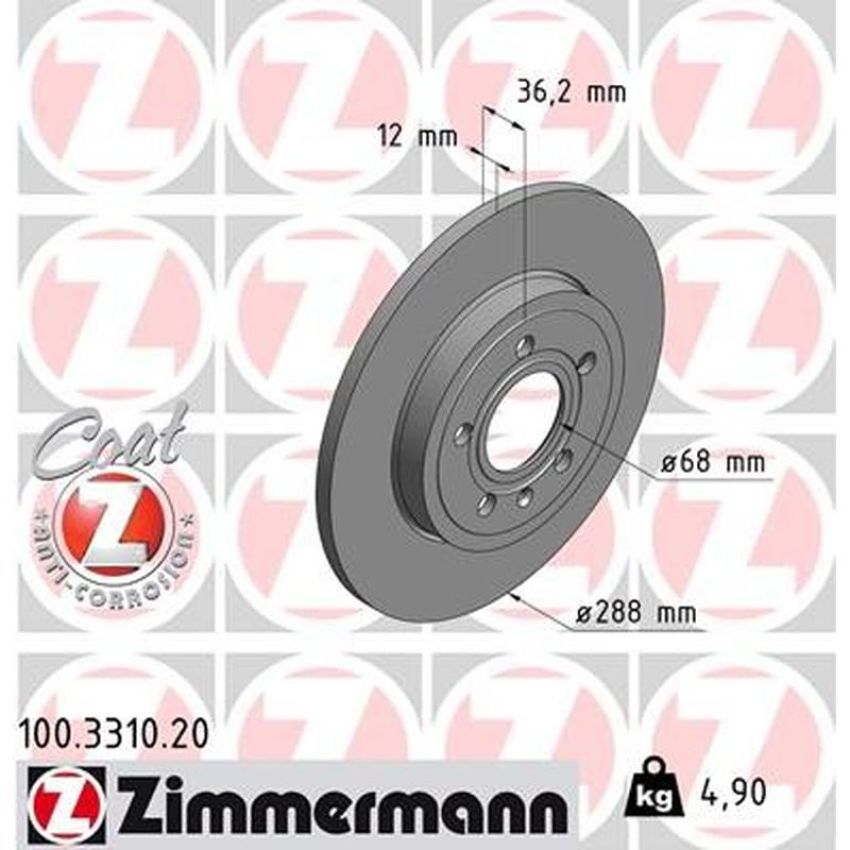 ZIMMERMANN 100.3310.20 COAT Z Pack of 2