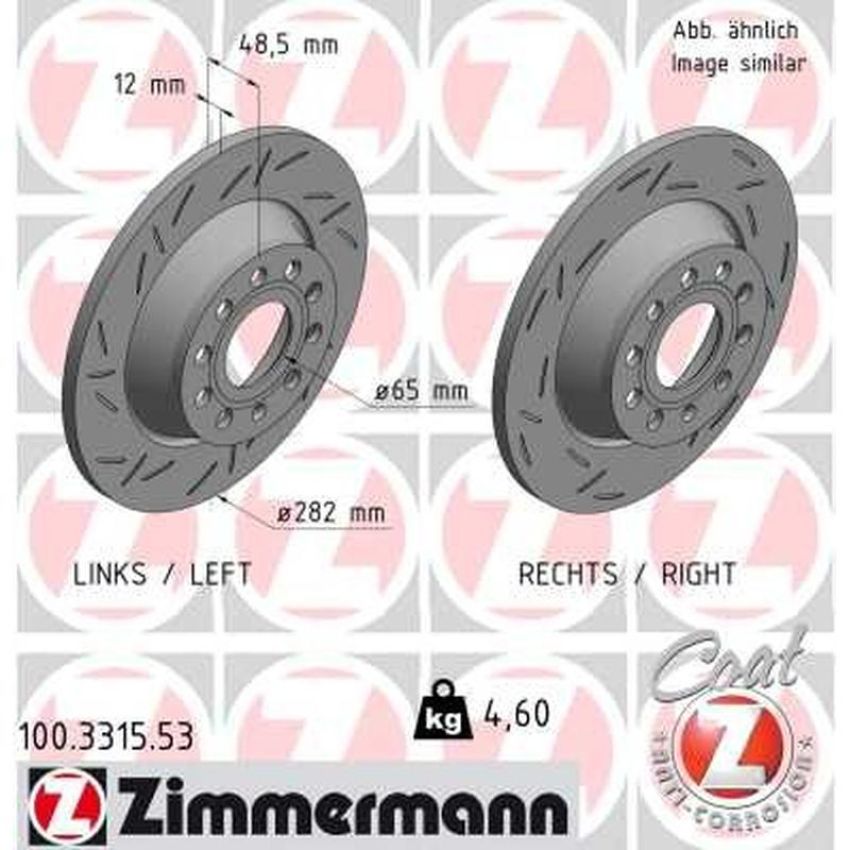 ZIMMERMANN 100.3315.53 BLACK Z Pack of 2