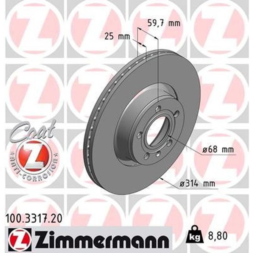 ZIMMERMANN 100.3317.20 COAT Z Pack of 2