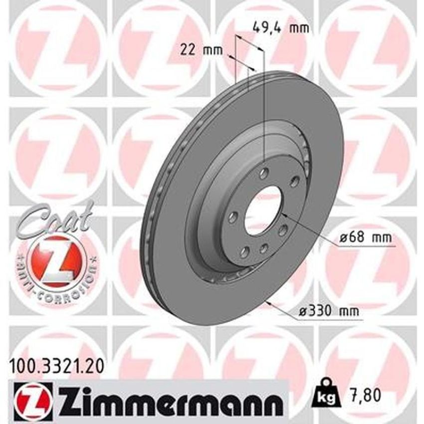 ZIMMERMANN 100.3321.20 COAT Z Pack of 2