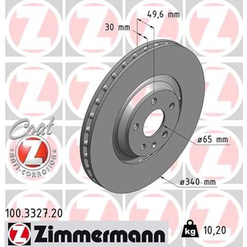 ZIMMERMANN 100.3327.20 COAT Z Pack of 2