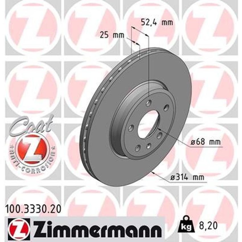 ZIMMERMANN 100.3330.20 COAT Z Pack of 2