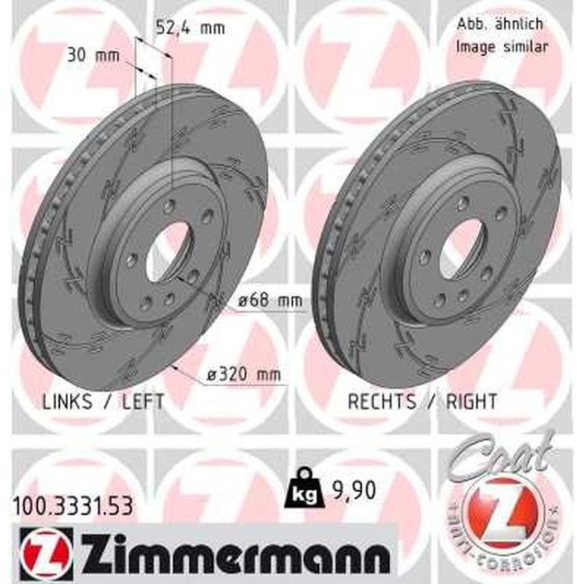 ZIMMERMANN 100.3331.53 BLACK Z Pack of 2