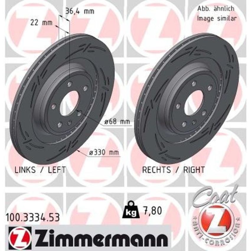 ZIMMERMANN 100.3334.53 BLACK Z Pack of 2