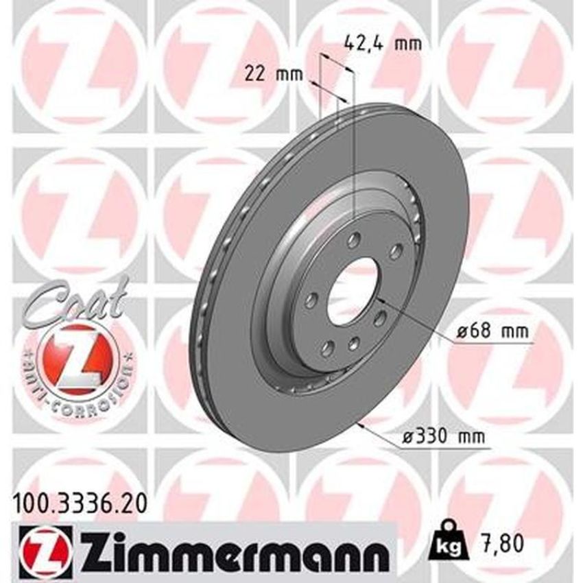 ZIMMERMANN 100.3336.20 COAT Z Pack of 2