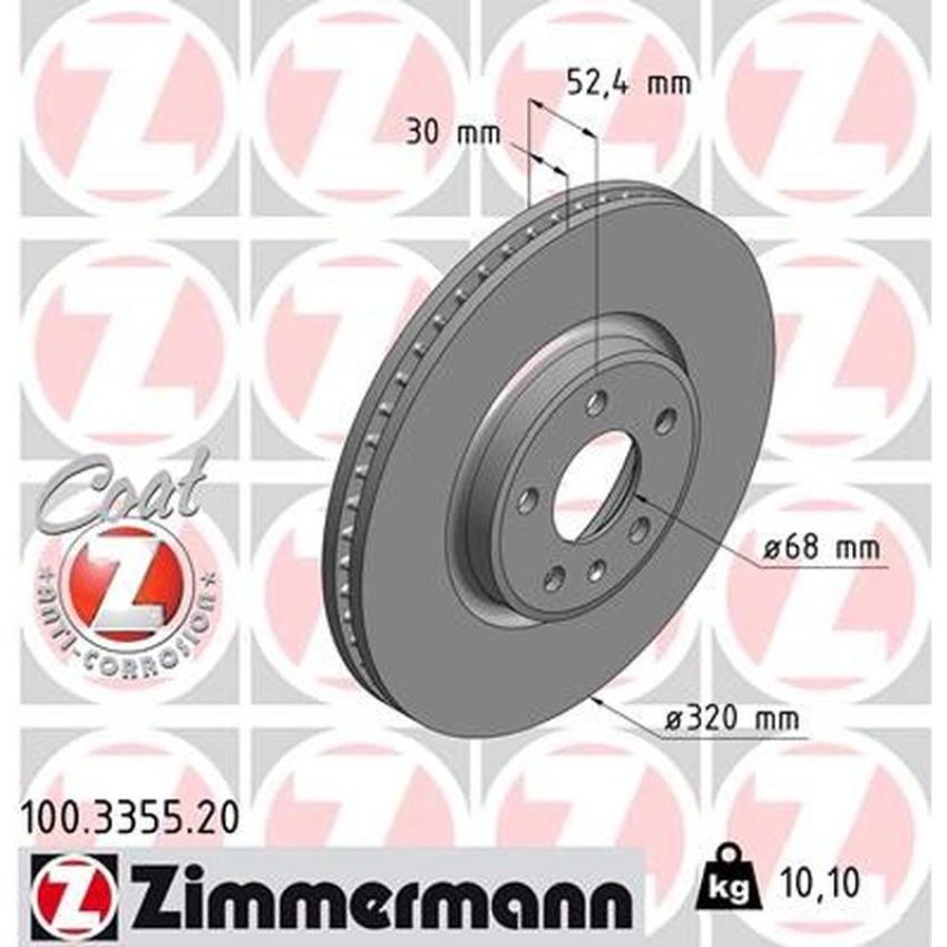 ZIMMERMANN 100.3355.20 COAT Z Pack of 2
