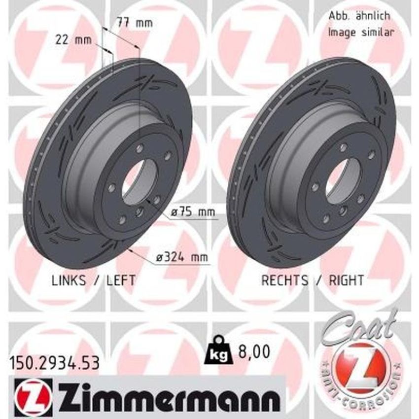 ZIMMERMANN 150.2934.53 BLACK Z Pack of 2