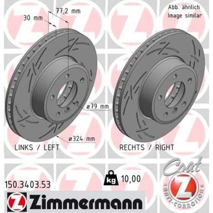 ZIMMERMANN 150.3403.53 BLACK Z Pack of 2