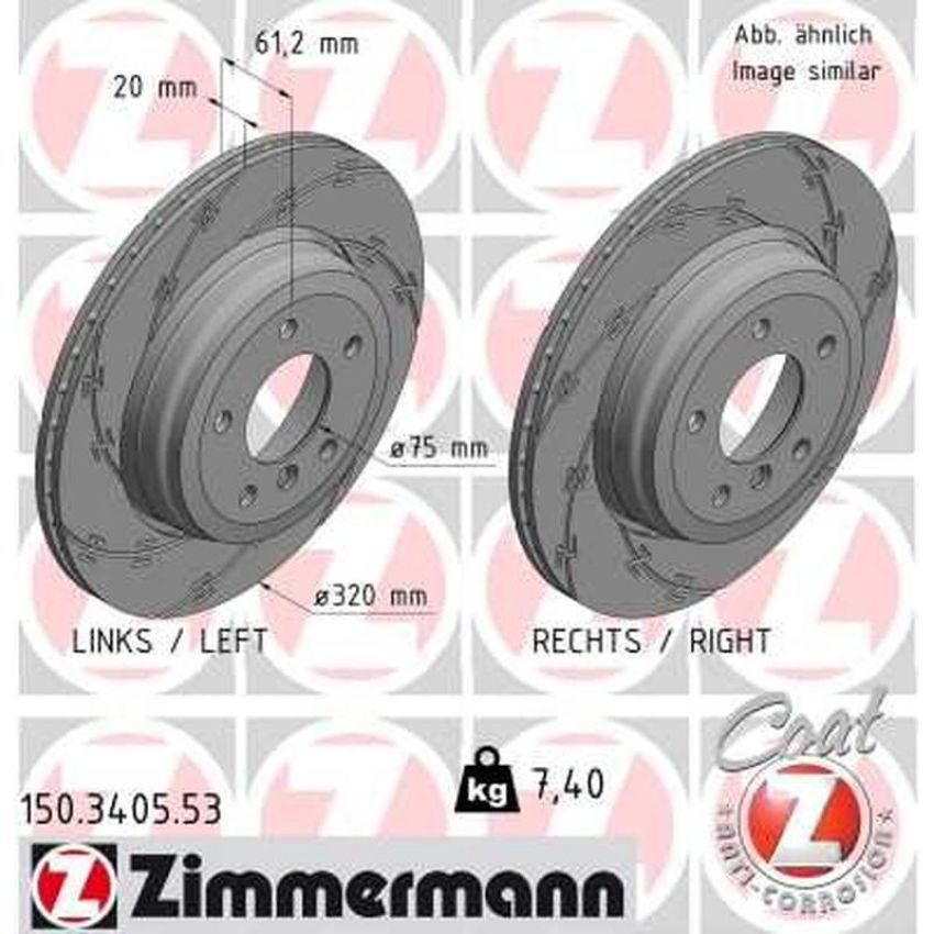 ZIMMERMANN 150.3405.53 BLACK Z Pack of 2