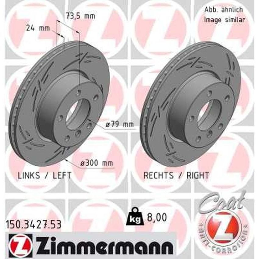 ZIMMERMANN 150.3427.53 BLACK Z Pack of 2
