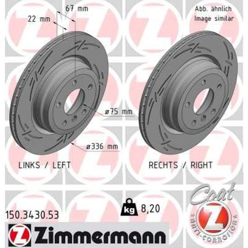 ZIMMERMANN 150.3430.53 BLACK Z Pack of 2