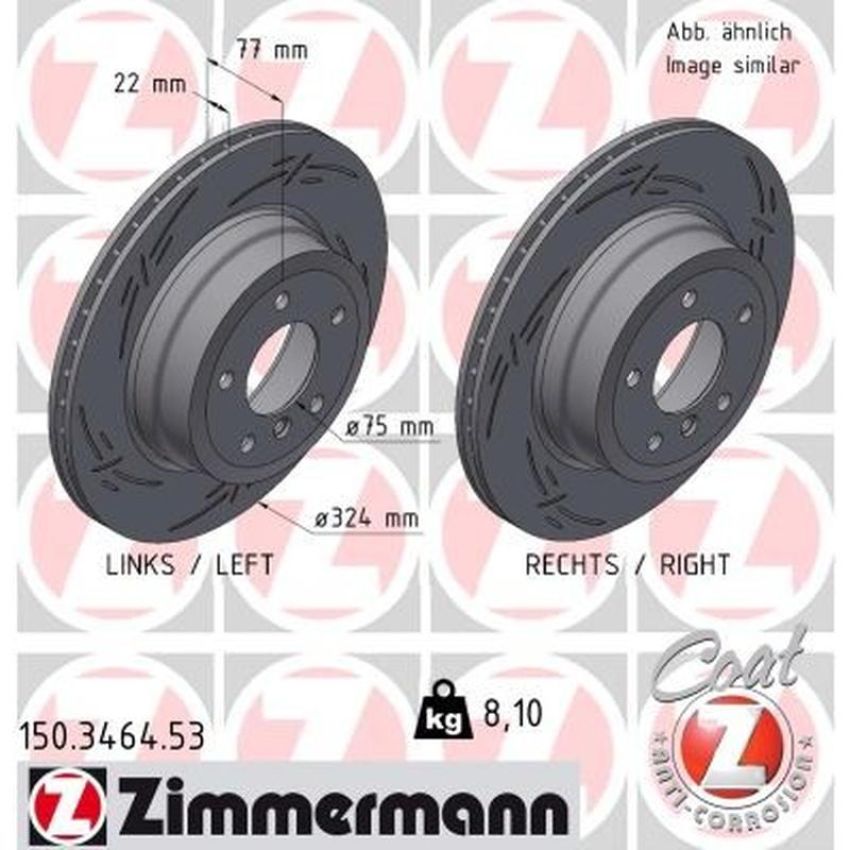 ZIMMERMANN 150.3464.53 BLACK Z Pack of 2