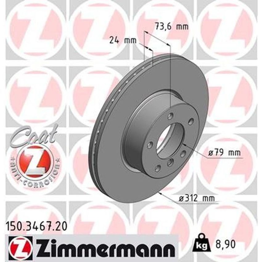 ZIMMERMANN 150.3467.20 COAT Z Pack of 2