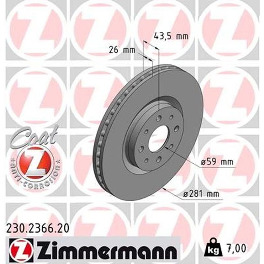 ZIMMERMANN 230.2366.20 COAT Z Pack of 2