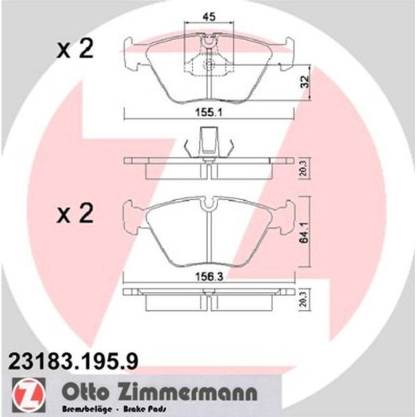 ZIMMERMANN 23183.195.9 pb:z OE Quality