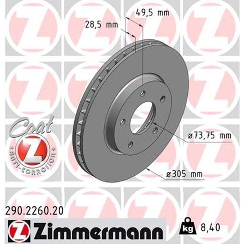 ZIMMERMANN 290.2260.20 COAT Z Pack of 2