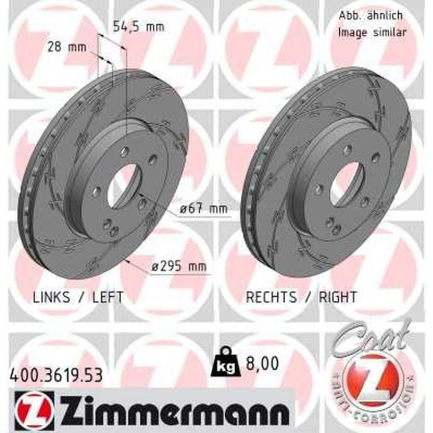 ZIMMERMANN 400.3619.53 BLACK Z Pack of 2