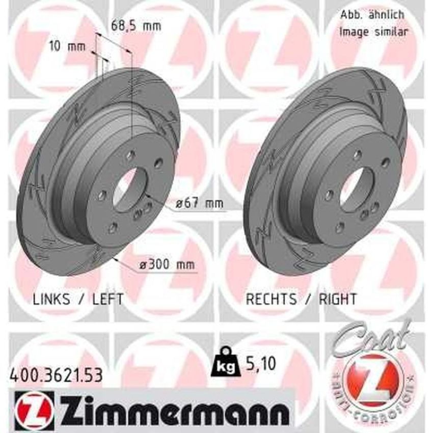 ZIMMERMANN 400.3621.53 BLACK Z Pack of 2