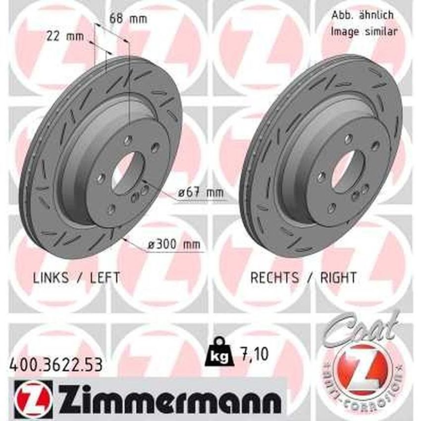 ZIMMERMANN 400.3622.53 BLACK Z Pack of 2
