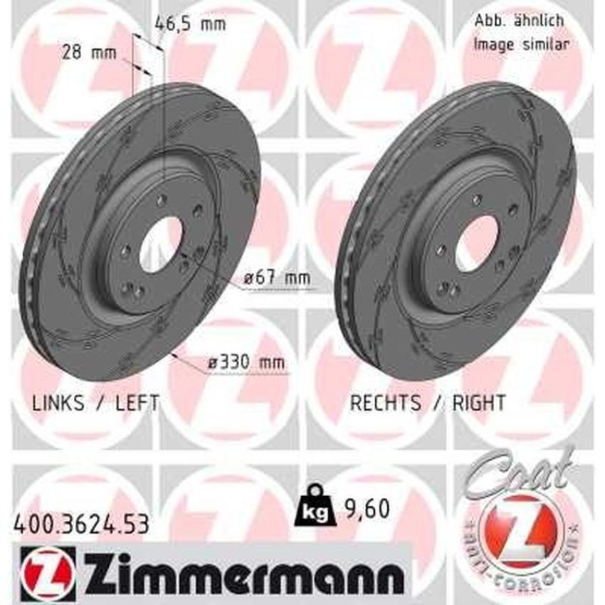 ZIMMERMANN 400.3624.53 BLACK Z Pack of 2