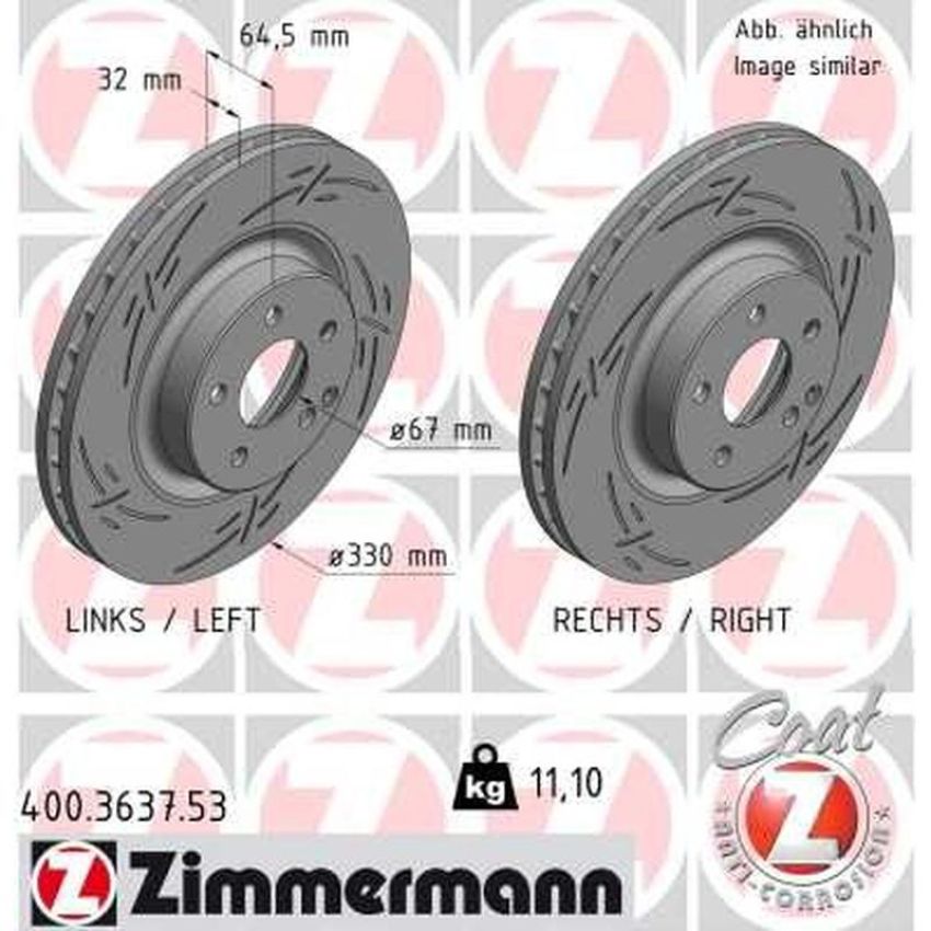 ZIMMERMANN 400.3637.53 BLACK Z Pack of 2