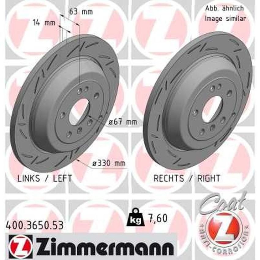 ZIMMERMANN 400.3650.53 BLACK Z Pack of 2