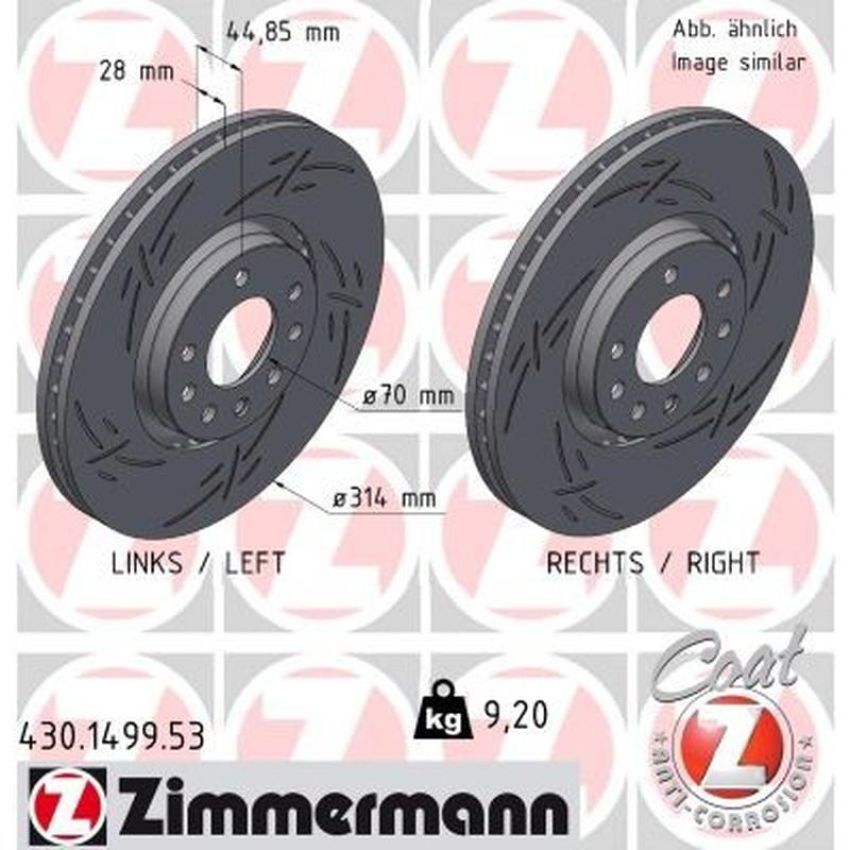 ZIMMERMANN 430.1499.53 BLACK Z Pack of 2
