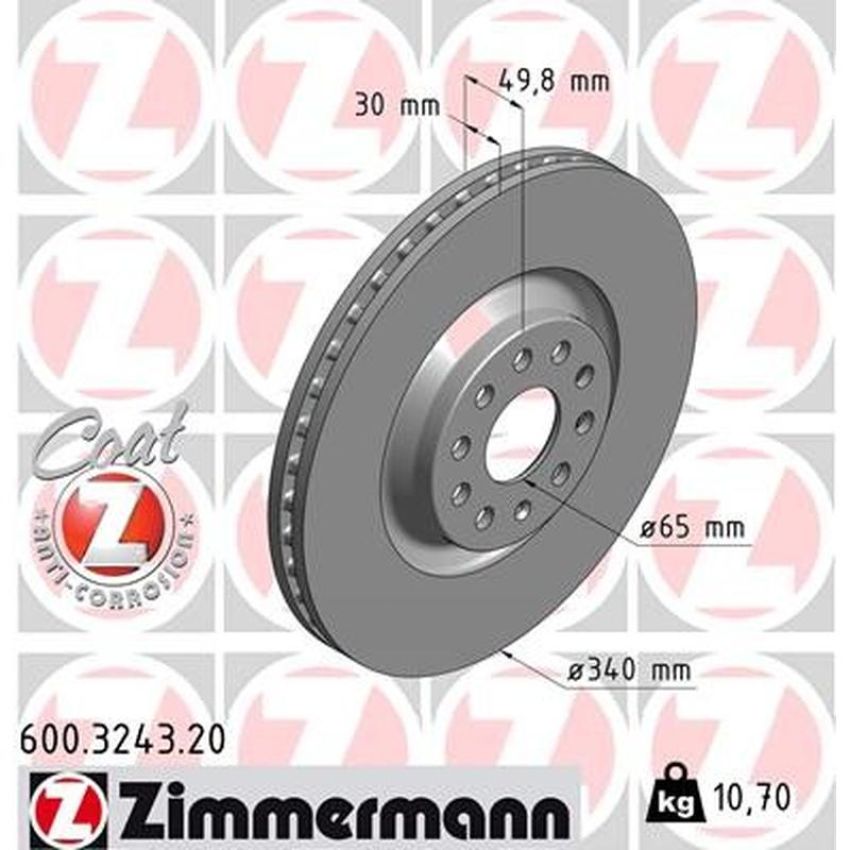 ZIMMERMANN 600.3243.20 COAT Z Pack of 2