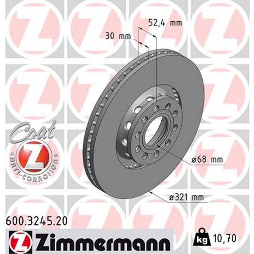 ZIMMERMANN 600.3245.20 COAT Z Pack of 2