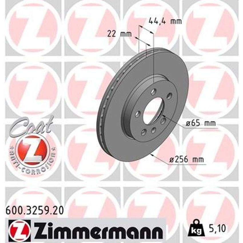 ZIMMERMANN 600.3259.20 COAT Z Pack of 2