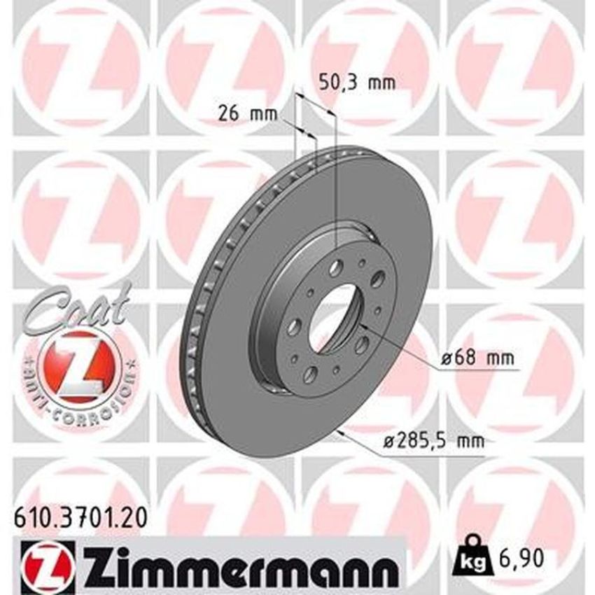 ZIMMERMANN 610.3701.20 COAT Z Pack of 2