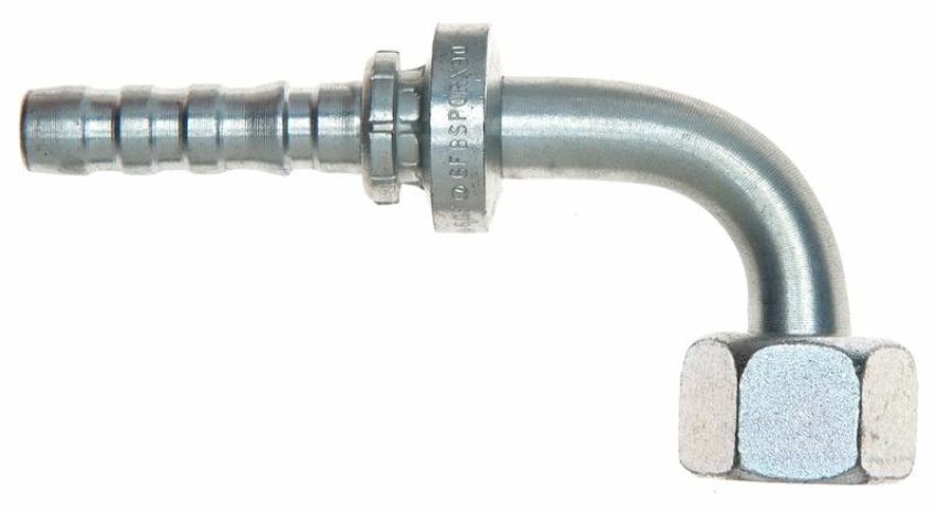 GATES G20832-1212 Female British Std Parallel Pipe O-Ring Swivel-90 Bent Tube (GlobalSpiral)