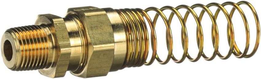 GATES G33110-0604 Air Brake to Male Pipe with Spring Guard Coupling for Rubber Hose