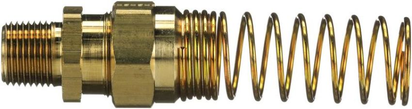 GATES G33110-0604 Air Brake to Male Pipe with Spring Guard Coupling for Rubber Hose