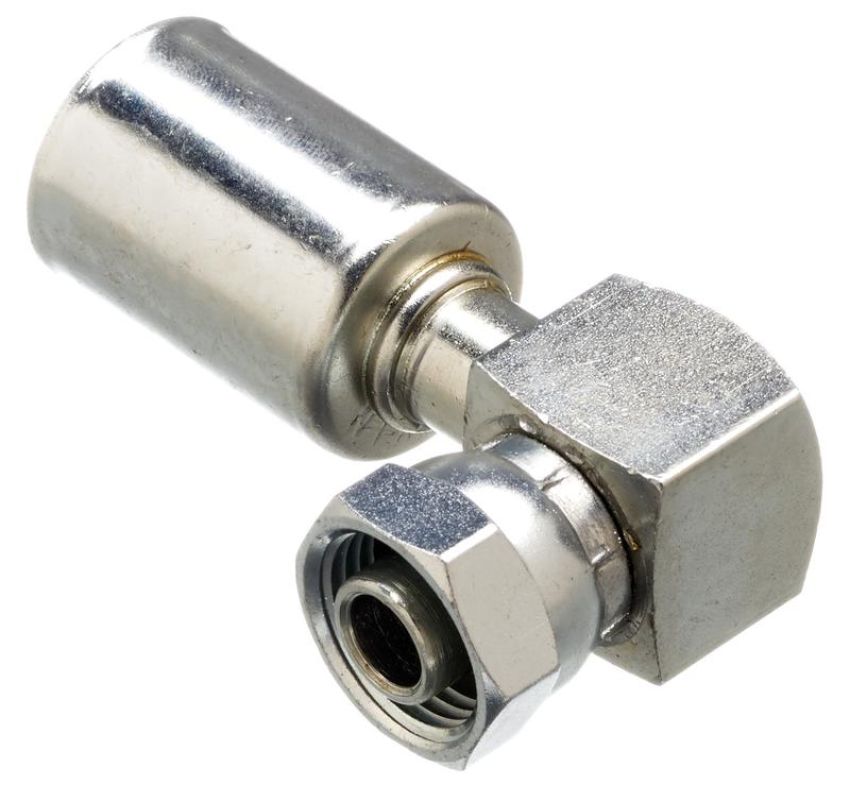 GATES G45596-1210S Female SAE Tube O-Ring Nut Swivel - 90 Block - Steel (PolarSeal ACA)