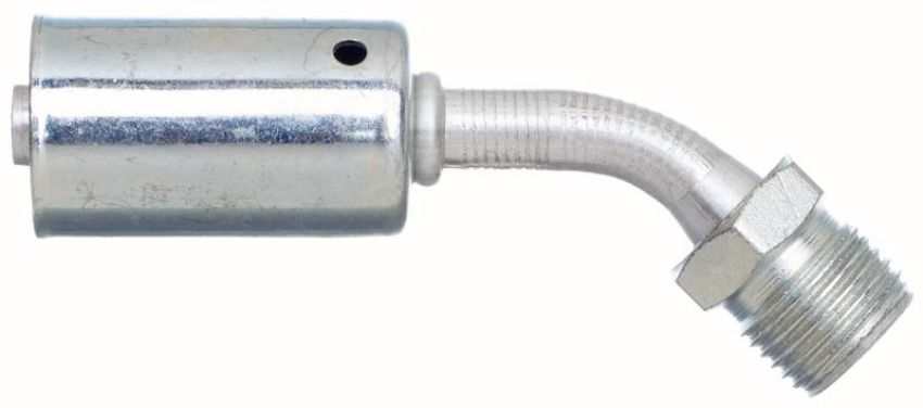 GATES G45598-0606 Male Inverted O-Ring - 45 Bent Tube - Aluminum (PolarSeal ACA)