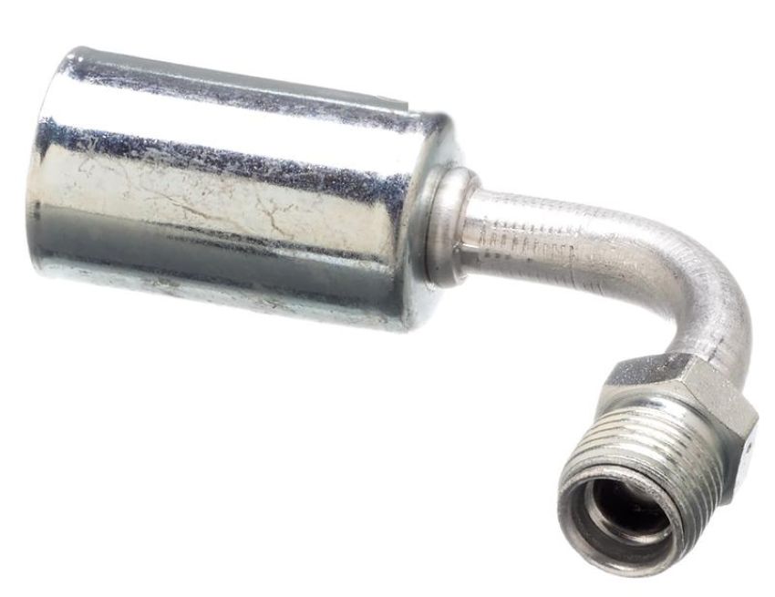 GATES G45599-0606 Male Inverted O-Ring - 90 Bent Tube - Aluminum (PolarSeal ACA)