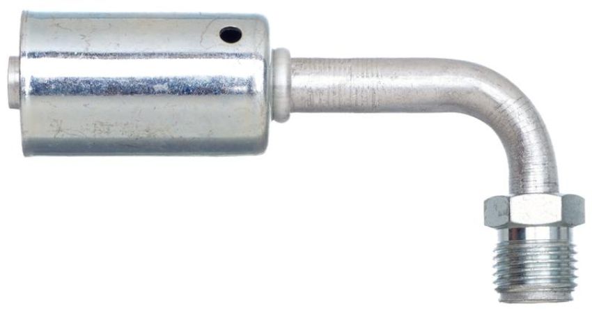 GATES G45599-0808 Male Inverted O-Ring - 90 Bent Tube - Aluminum (PolarSeal ACA)