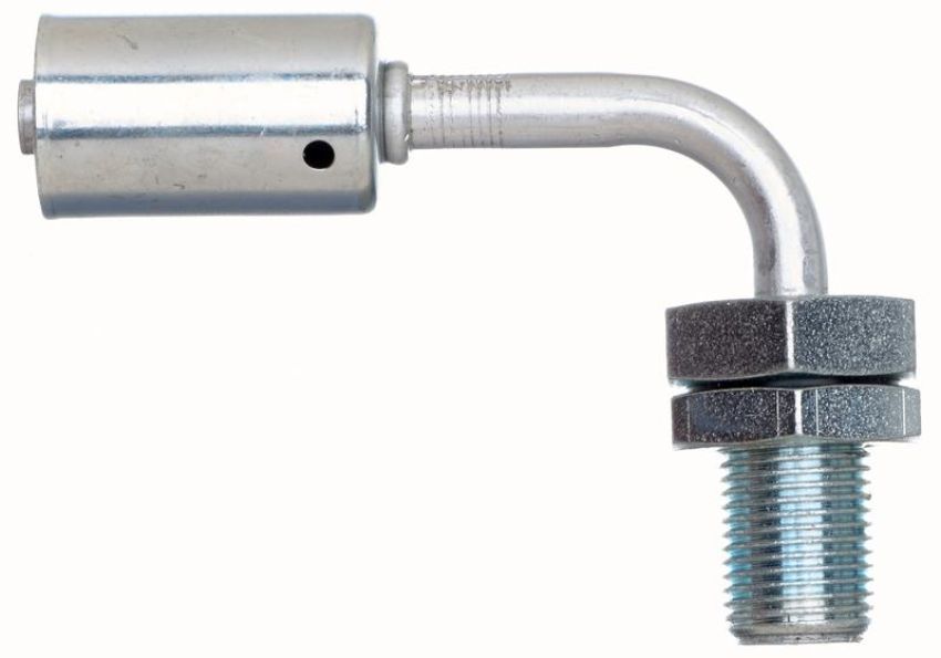 GATES G45602-1010 Male Inverted O-Ring Bulkhead - 90 Bent Tube - Aluminum (PolarSeal ACA)