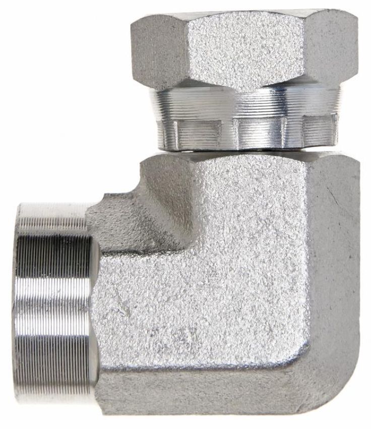 GATES G60164-0404 Female Pipe NPTF to Female Pipe Swivel NPSM - 90 (SAE to SAE)