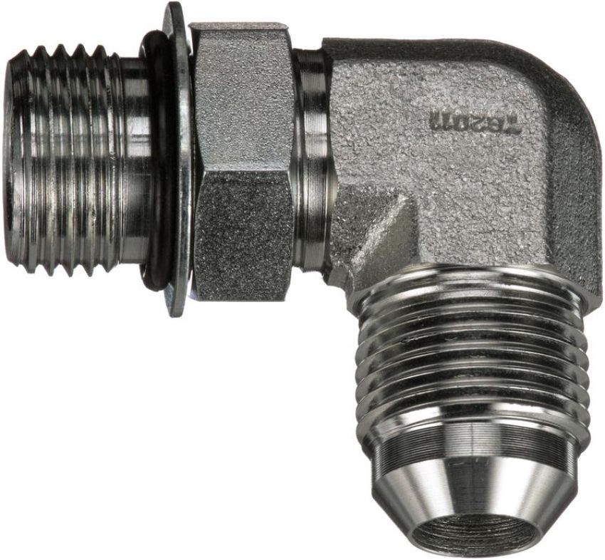 GATES G60312-0505 Male O-Ring Boss to Male JIC 37 Flare - 90 (SAE to SAE)