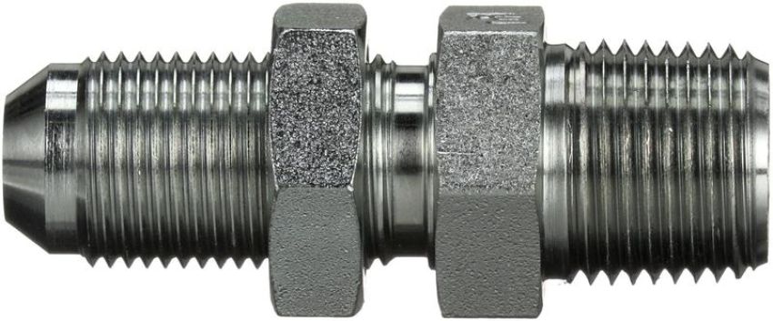 GATES G60541-1008 Male JIC 37 Flare Bulkhead to Male Pipe NPTF (SAE to SAE)