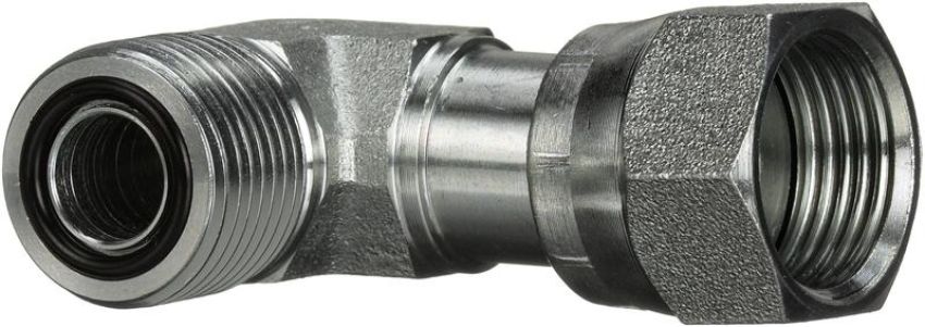 GATES G60724-1616 Male Flat-Face O-Ring to Female Flat-Face Swivel - 90 (SAE to SAE)